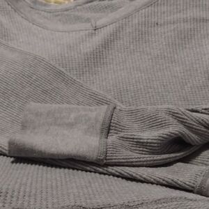 Women's Gray Sweater Offline V Neck